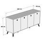 Hanah Home Elite 1612 Consola Nogal y Blanco